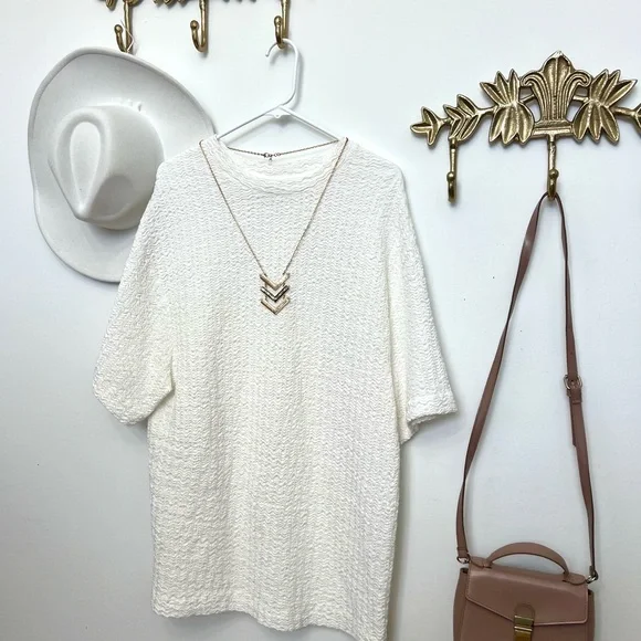 Zara waffle style short sleeve tunic/dress XL - Picture 2 of 2